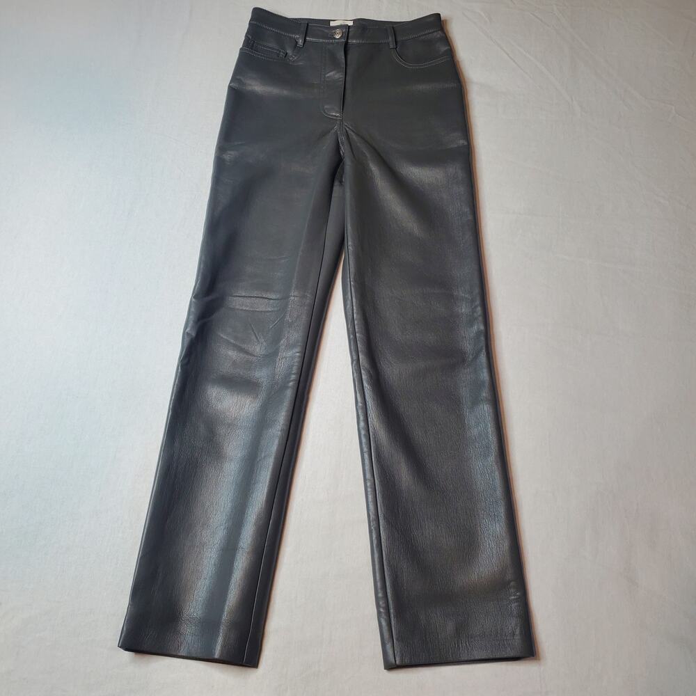 Aritzia Wilfred Women's Size 2 Melina Vegan Faux Leather Pant Gray - Picture 2 of 10